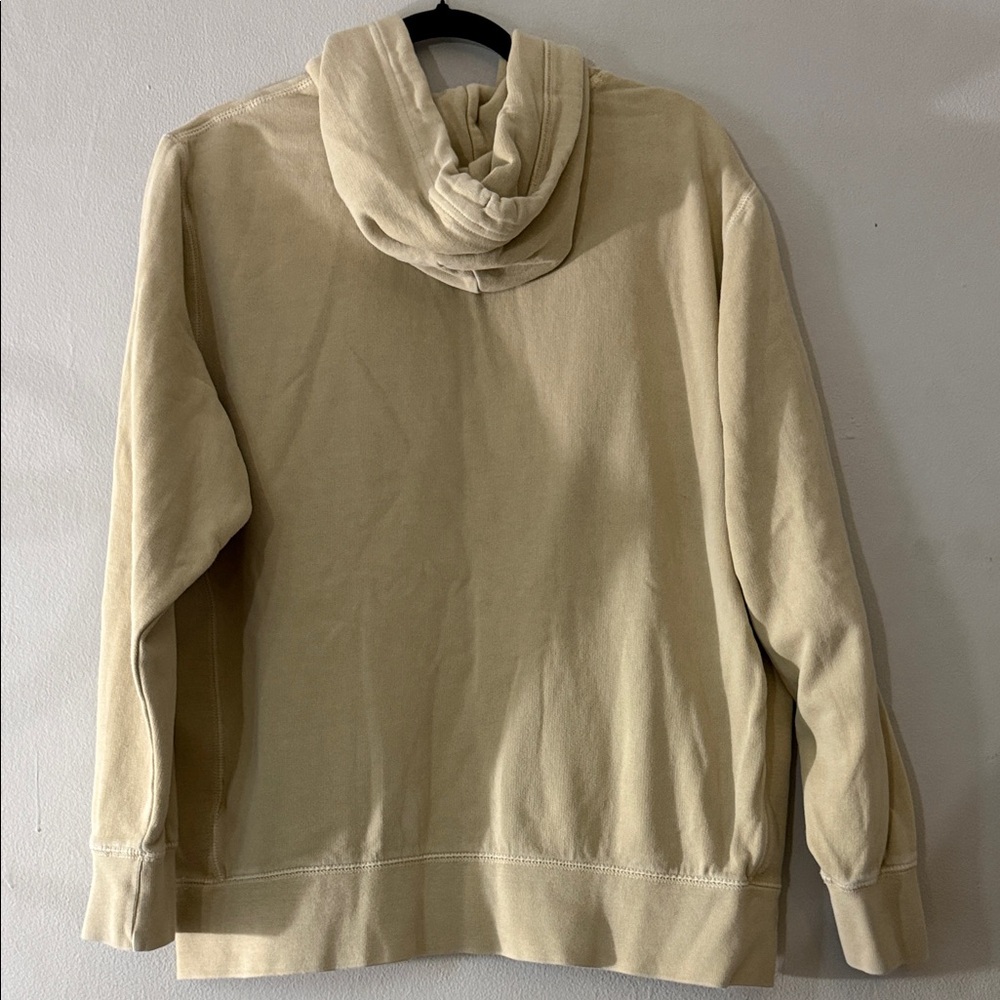 American Eagle Super Soft Hoodie Beige Pullover Kangaroo Pocket Cozy‎ - Size L - Picture 5 of 8